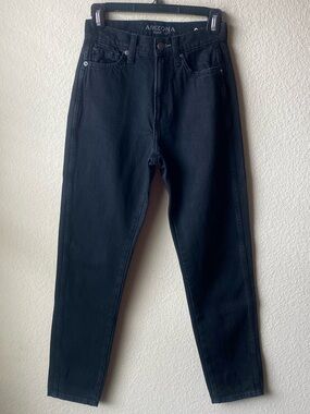 Arizona Women's Mom Jeans 0 Black High Rise Highest Rise